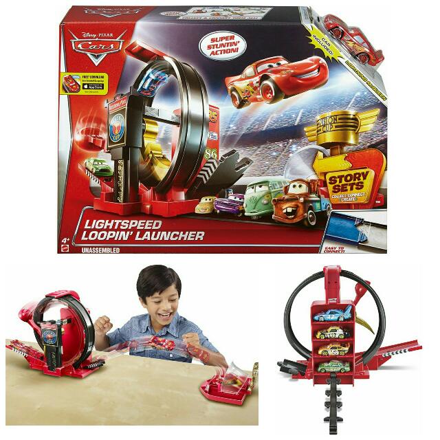 NO CAR Details about   Disney Cars Lightspeed Loopin' Launcher Super Stunt Action Race Track 