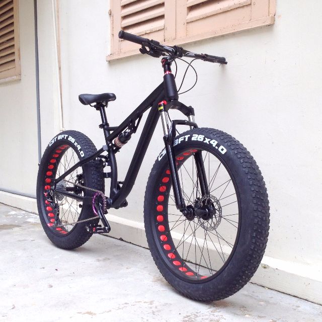 Full suspension fat bike, Bicycles & PMDs, Bicycles on Carousell