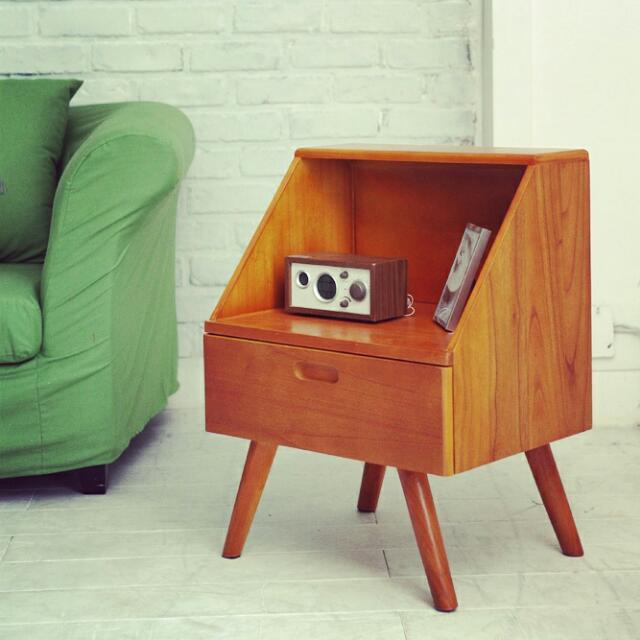 Retro Bed Side Table, Furniture, Tables & Chairs on Carousell