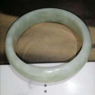 Faint Green Jade Bangle