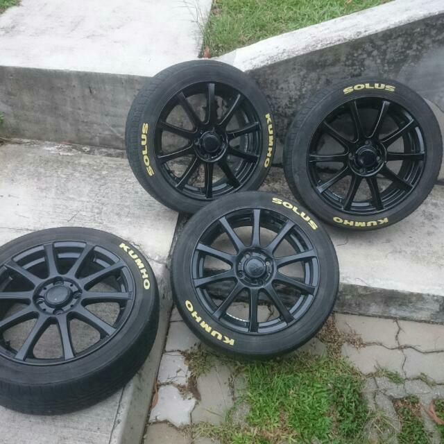 Reserved Clearing Storage Take It And Go 175 50r15 X 5 4 X 100 Rims Cars On Carousell