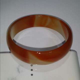 Lucky Red Agate Bangle