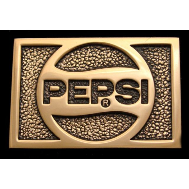 Vintage Pepsi-Cola Solid Brass Belt Buckle - Collectibles And More