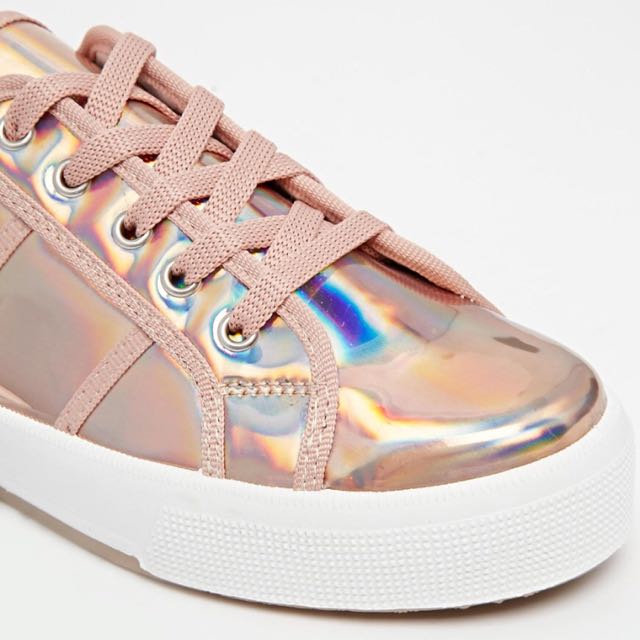 reserved ASOS Devinelle Lace Up Shoes rosegold Holographic Sz Uk4 Charles Keith 36 37 Sz Women s Fashion Footwear Flats on Carousell