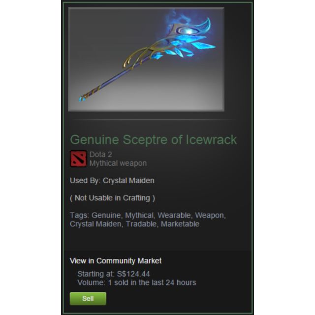 Dota 2 Genuine Scepter Of Icewrack Toys Games On Carousell