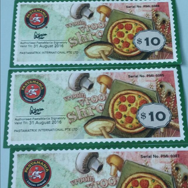 GV Movie Vouchers & Pasta Mania Vouchers, Tickets & Vouchers, Vouchers