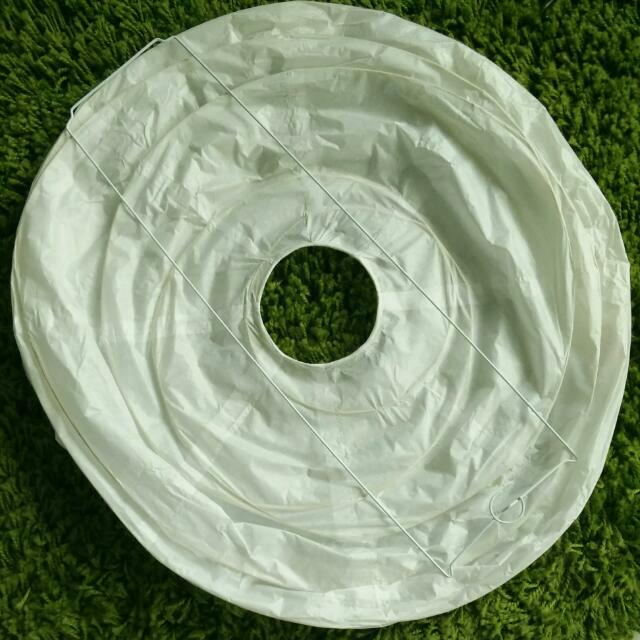 IKEA (Black & White) Lamp shade (1.5ft Diameter); IKEA Syrlig Curtain