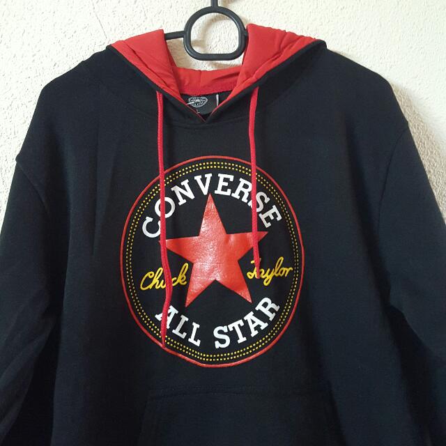 Red converse clearance hoodie
