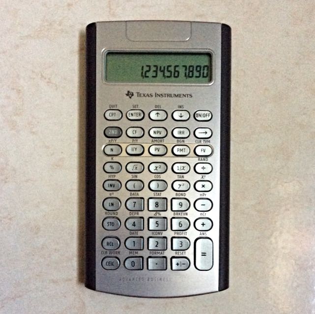 Texas Instrument BA II Plus Professional Calculator (BA 2 Plus ...