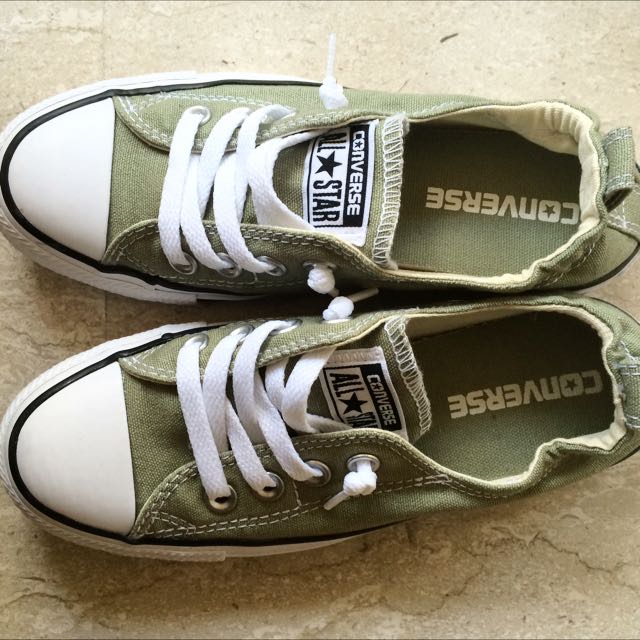 Olive green converse sales shoreline
