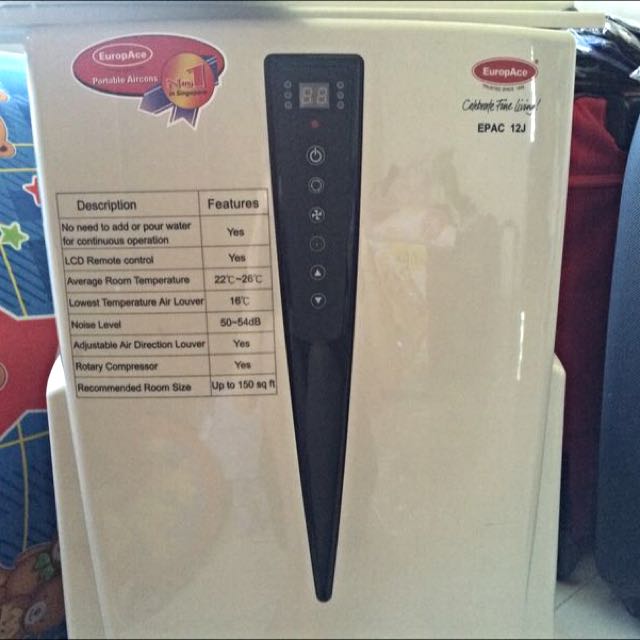 EuropAce EPAC 12J (12000 BTU) Portable Aircon, TV & Home Appliances ...