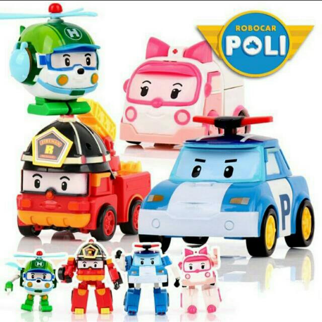 Korean Robocar Poli Characters Toys (Poli/Roy/Amber/Helly), Hobbies & Toys,  Toys & Games on Carousell