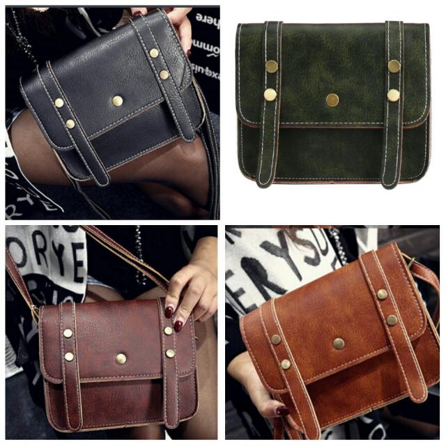 New Fashion Vintage Designers Women Casual Faux Leather Messenger Bags Shoulder Crossbody Bag Handbag