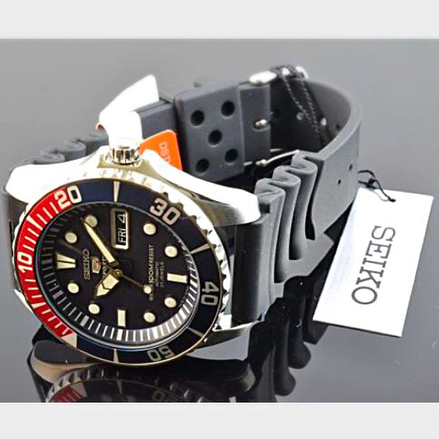 Pepsi Cola Ion Plated Bezel Seiko 5 Sports Automatic SNZF15J2 With