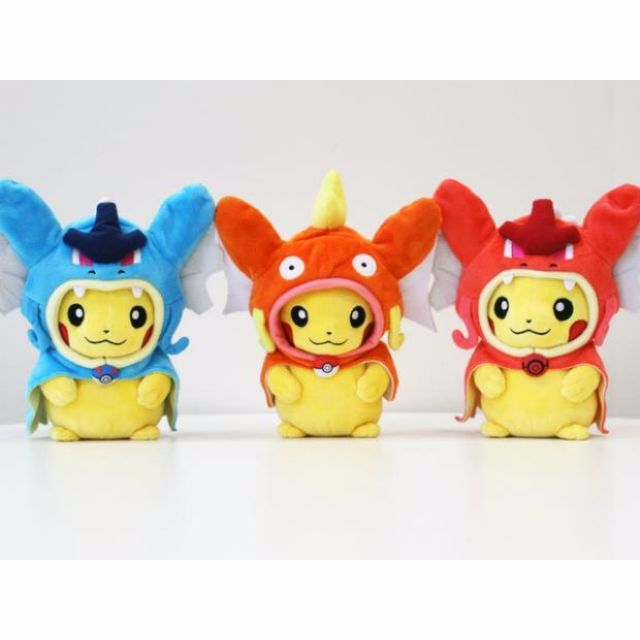 Pokemon Center Hiroshima Exclusive Poncho Pikachu X Magikarp Gyarados Pikados Pikakarp Plush Set Pre Order Toys Games On Carousell
