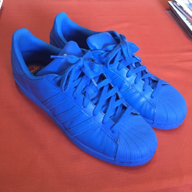 Adidas Superstar Blue & Red, Men's Footwear, Sneakers on Carousell
