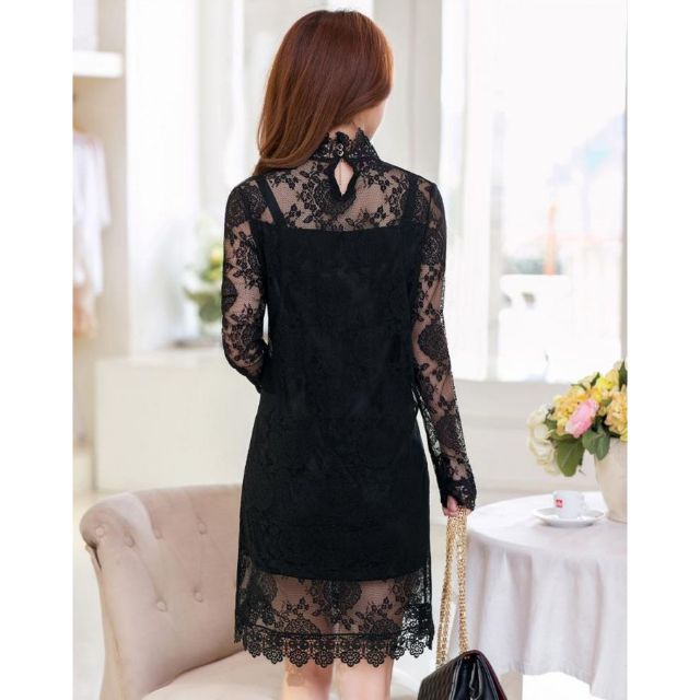 Korean lace dress outlet