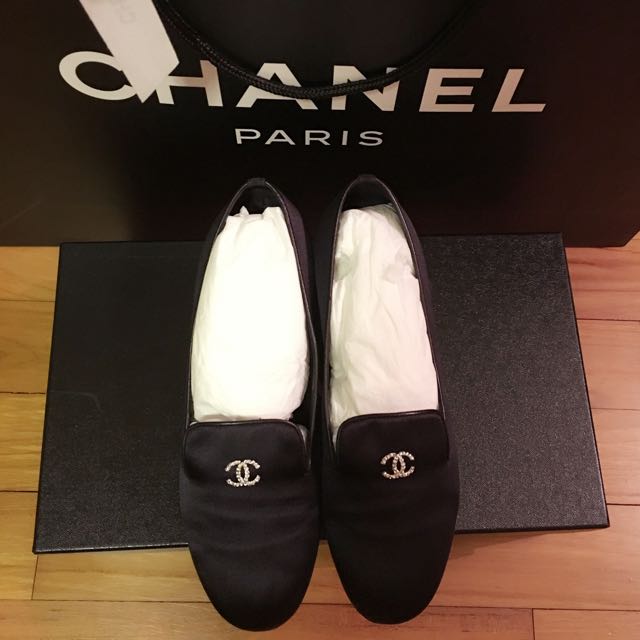 Chanel Loafers In Satin And Calfskin