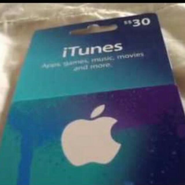 Itunes Gift Card 30 Everything Else On Carousell