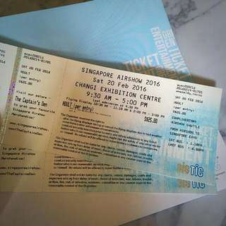 Airshow 2016 Ticket x2 Adult For 20 Feb