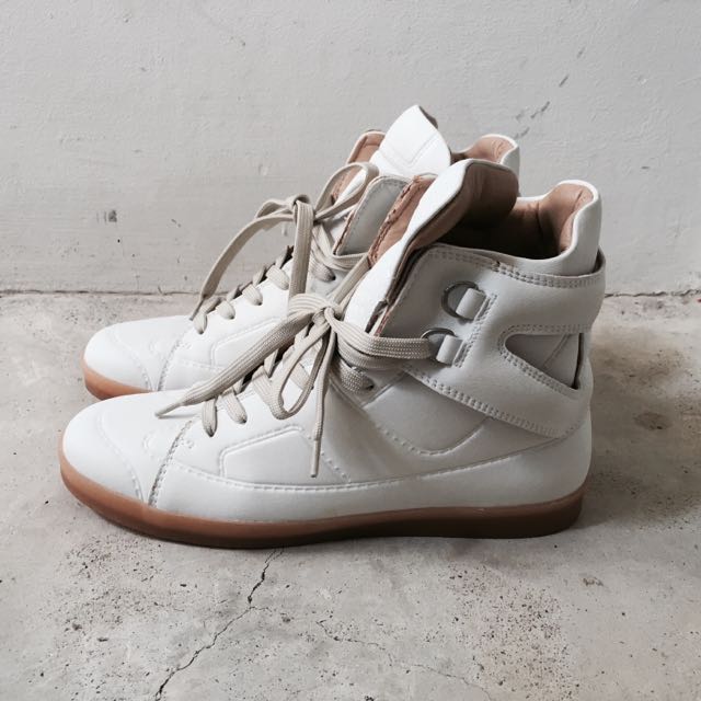 MAISON MARTIN MARGIELA trompe l oeil high top sneakers. Men s Fashion Footwear Dress Shoes on Carousell