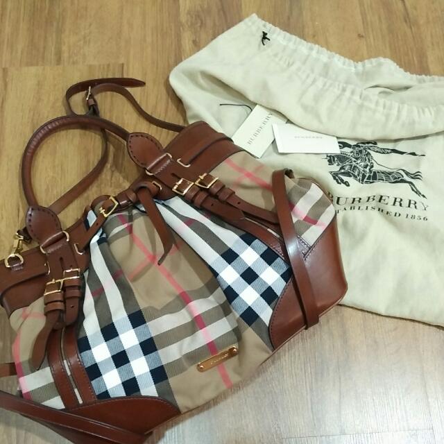 burberry bridle house check hobo bag