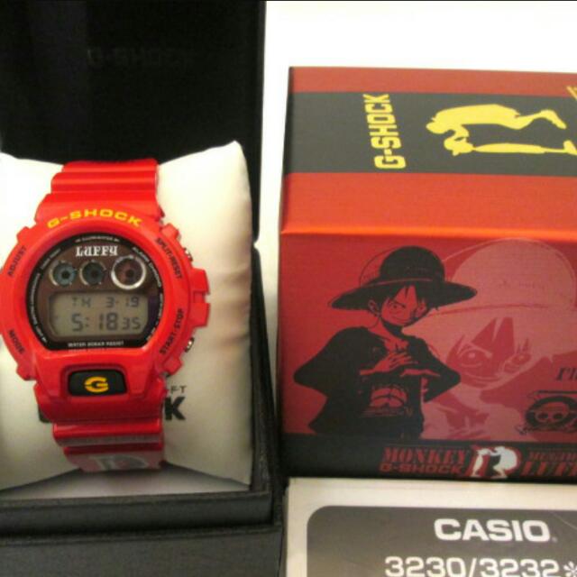 G Shock X Dw6900 Luffy Red One Piece Men S Fashion On Carousell