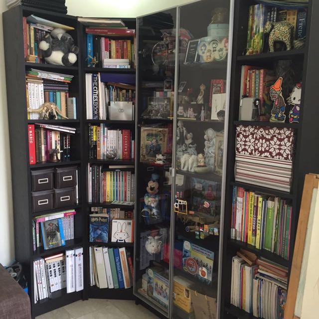 IKEA Billy Bookcases with Glass Doors, Furniture & Home Living
