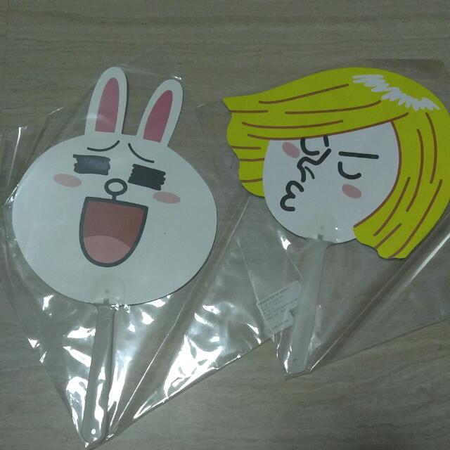 LINE FRIENDS CONY AND JAMES FAN FROM KOREA, Hobbies & Toys, Toys ...