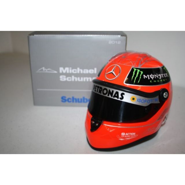 Mercedes Gp 1 2 Scale Helmet Michael Schumacher 2012 F1 Motorcycles Motorcycle Apparel On Carousell