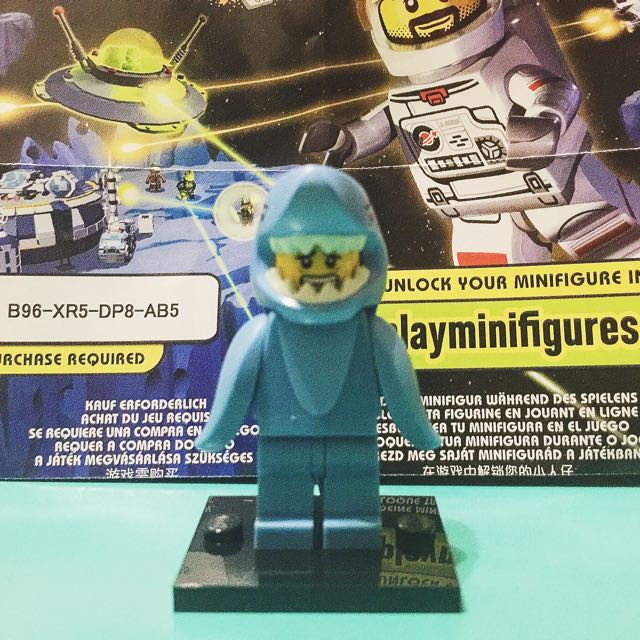 lego minifigures shark suit guy