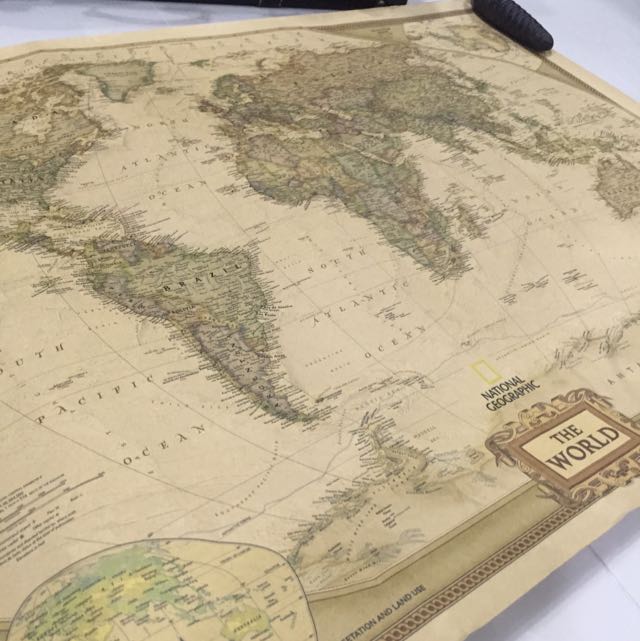 Vintage Retro Paper World Map Antique Poster Wall Chart Home Decoration 28/"x18/"