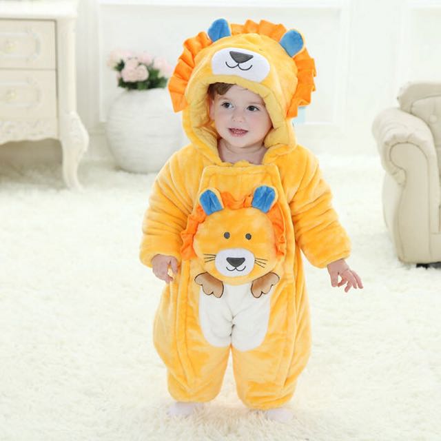 lion onesie baby