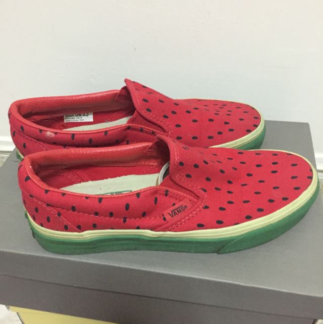 Watermelon slip on vans best sale