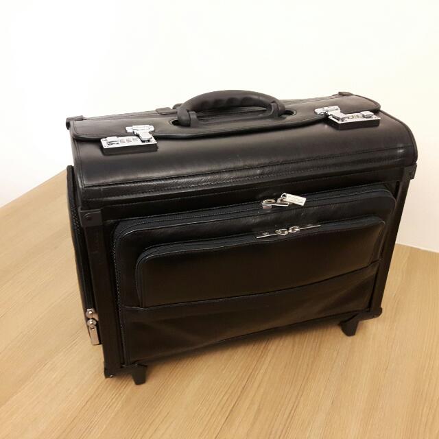 Barry Smith Leather Trolley Bag Everything Else On Carousell