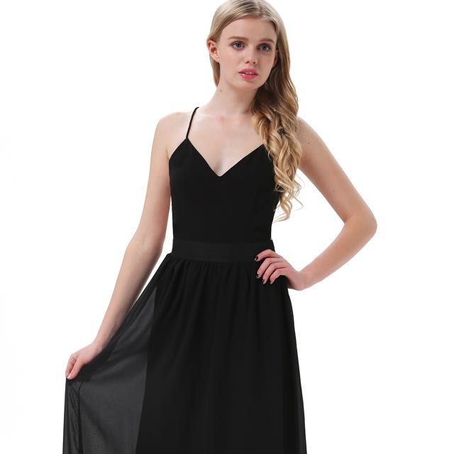 v neck spaghetti strap