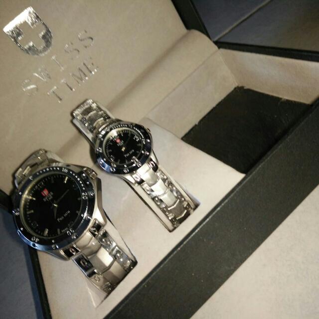 Swiss shop couple watch