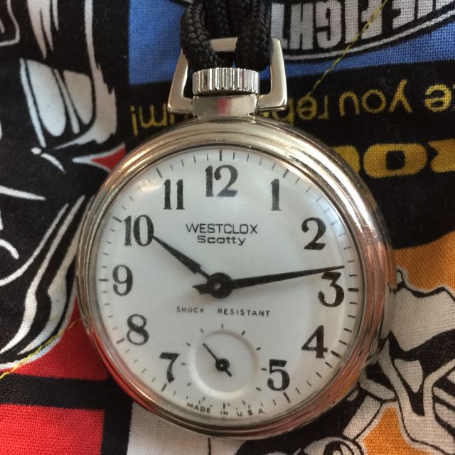Vintage Westclox Scotty Pocket Watch working well