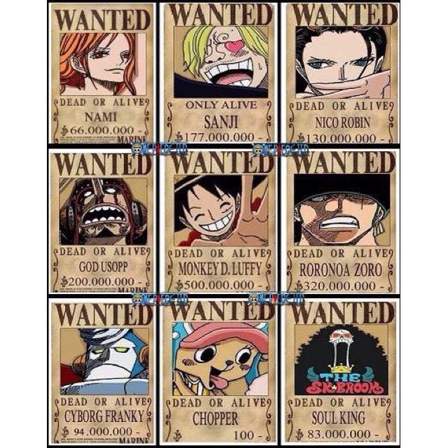 Bnib One Piece Wanted Posters Hobbies Toys Toys Games On Carousell