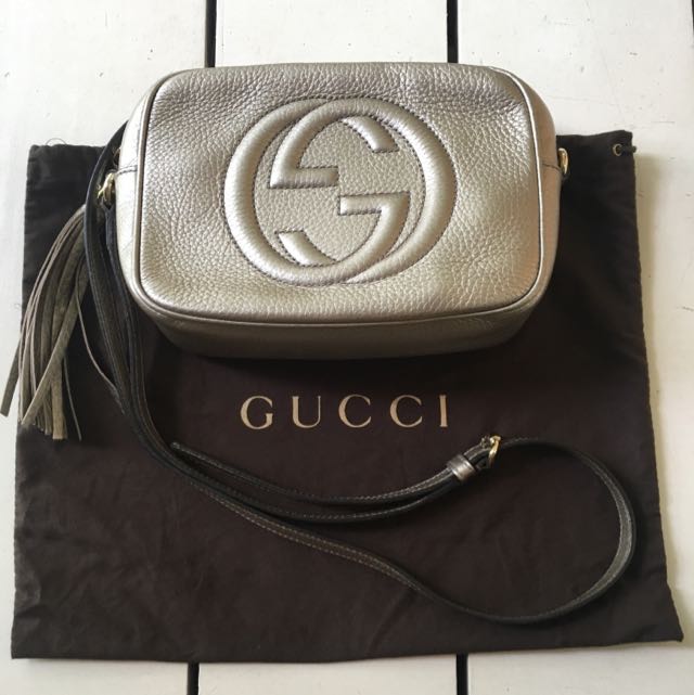 Gold gucci disco bag hotsell