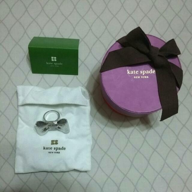 kate spade bow ring silver