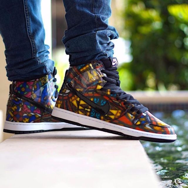concepts x nike sb dunk high stained glass