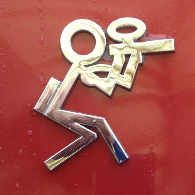 Paintball 3D Stick Figure Car Emblem/Sticker Silver (Brand New), Car