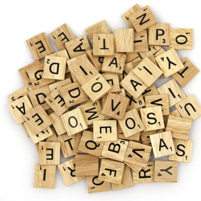 Wooden Scrabble Tiles Design Craft On Carou