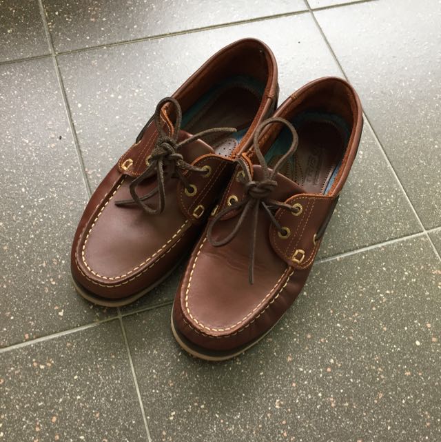 TRIBORD Leather Boat Shoes, Men's 