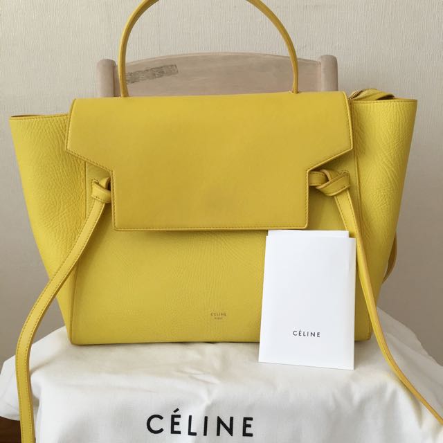 Price Reduced Yellow Celine Belt Bag Prada Hermes Lv Luxury on Carousell