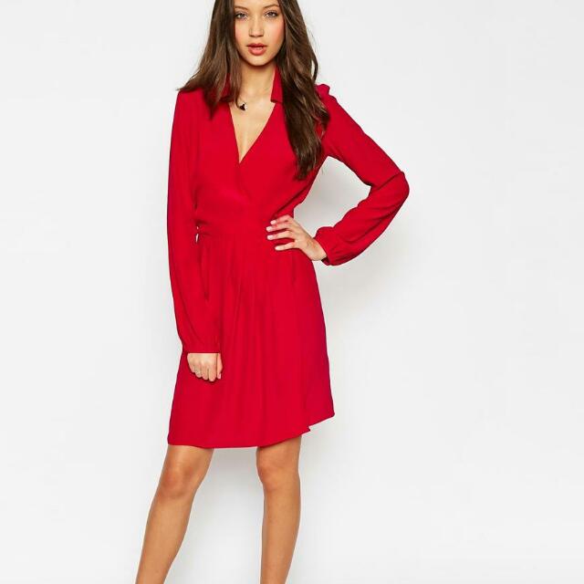 asos tall wrap dress
