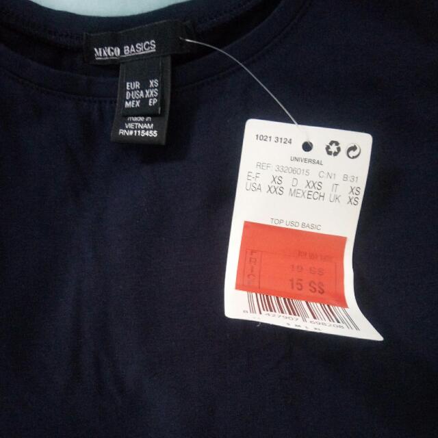 Mango Basic Tee (Category: Other Tops) located in Singapore. Submitted by psalm231 (Listing ID 44658976, Image 3). Description: Brand new Colour: Navy Blue Size: XS Normal postage or meet up.