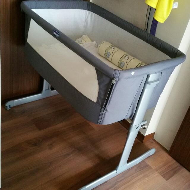 Chicco Next 2 Me Bedside Crib Cot preloved Babies Kids Baby Nursery Kids Furniture Cots Cribs on Carousell