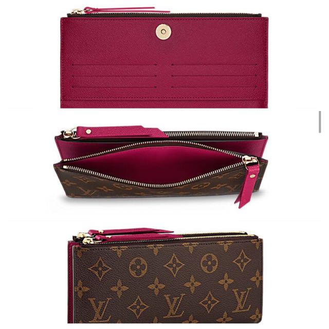 Louis Vuitton Adele Long Wallet Fushia Clutch, Luxury, Bags